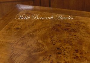 Classic desk made of solid walnut wood with top made of poplar briar
